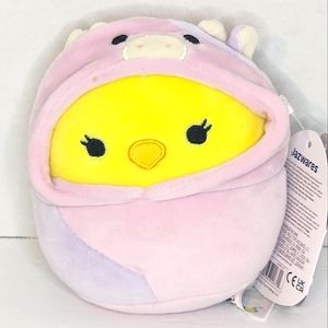 🐣 AIMEE 🐥 Yellow Chick in PATTY 🐄 Cow  Costume Easter 2024 Squishmallow ☆NWT☆